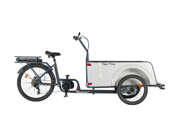 Vélo cargo triporteur à assistance électrique, caisson ABS, Clipper Pickup