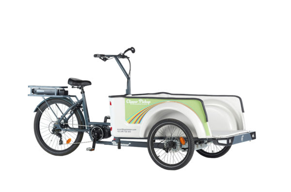 Vélo cargo triporteur à assistance électrique, caisson ABS, Clipper Pickup