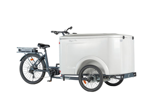 Vélo cargo triporteur à assistance électrique, caisson ABS, Clipper Pro