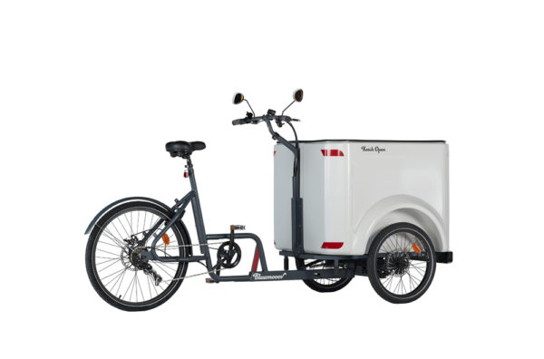 Vélo cargo triporteur mécanique, caisson ABS, Ketch Open
