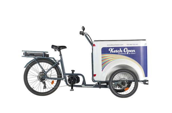 Vélo cargo triporteur à assistance électrique, caisson ABS, Ketch Open Shimano