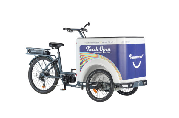 Vélo cargo triporteur à assistance électrique, caisson ABS, Ketch Open Shimano