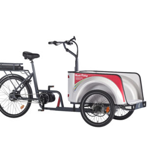 Vélo cargo triporteur à assistance électrique, caisson ABS, Ketch Pickup Enviolo