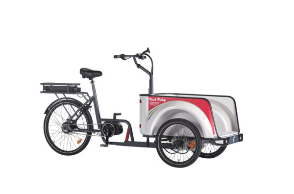 Vélo cargo triporteur à assistance électrique, caisson ABS, Ketch Pickup Enviolo