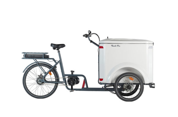Vélo cargo triporteur à assistance électrique, caisson ABS, Ketch Pro Enviolo