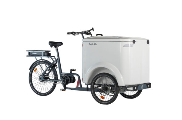 Vélo cargo triporteur à assistance électrique, caisson ABS, Ketch Pro Enviolo