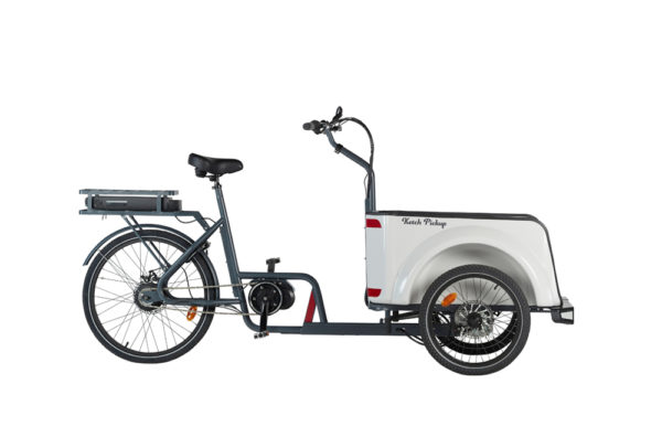 Vélo cargo triporteur à assistance électrique, caisson ABS, Ketch Pickup Enviolo