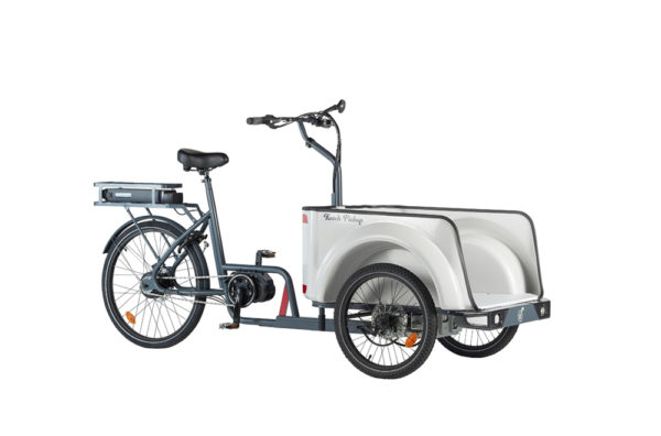 Vélo cargo triporteur à assistance électrique, caisson ABS, Ketch Pickup Enviolo